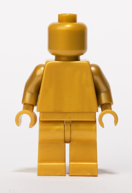 Minifigure LEGO® Monochrome - Figurine dorée - Super Briques